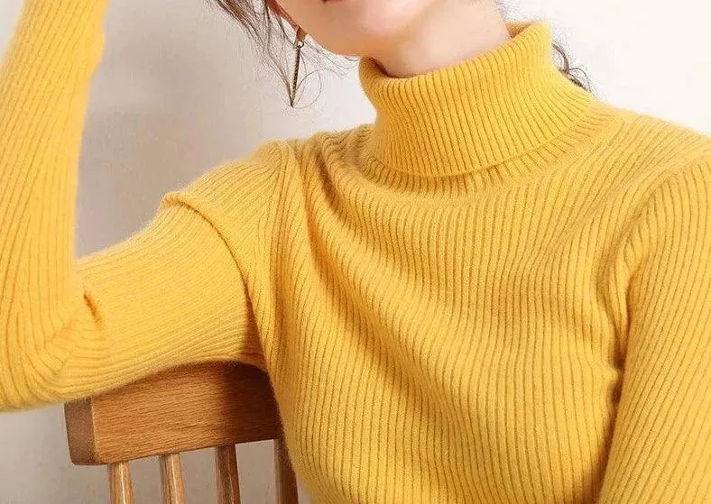 Soft Cashmere Feel Turtleneck Sweater