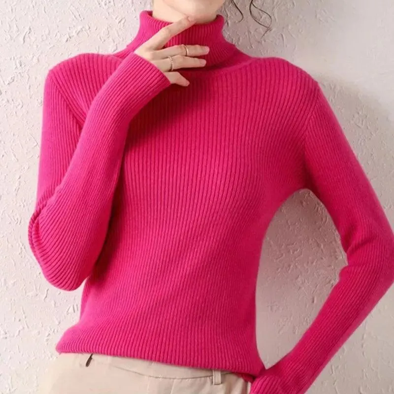 Soft Cashmere Feel Turtleneck Sweater
