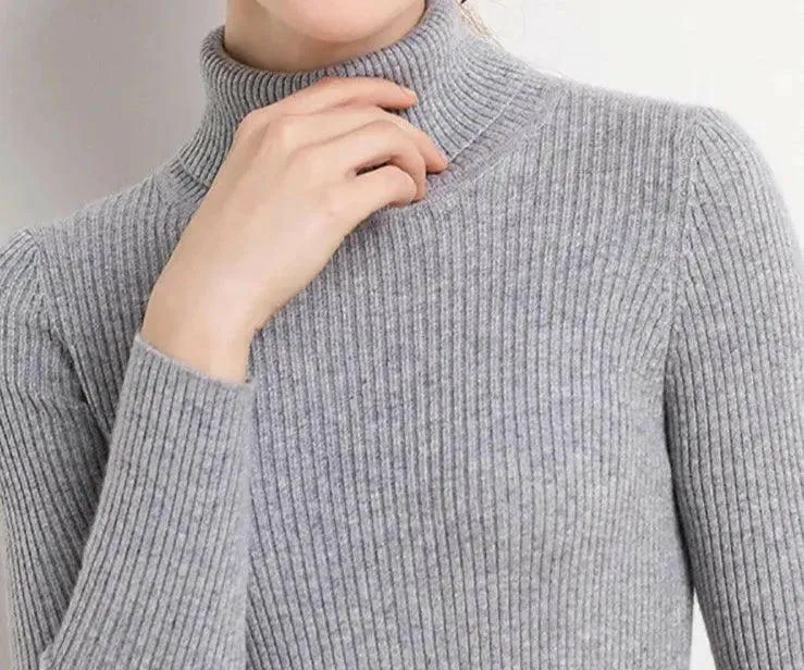 Soft Cashmere Feel Turtleneck Sweater