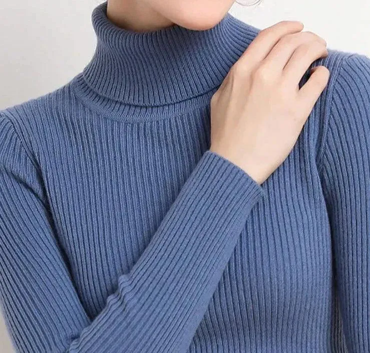 Soft Cashmere Feel Turtleneck Sweater