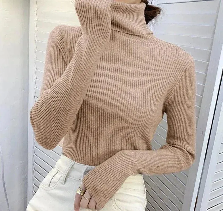 Soft Cashmere Feel Turtleneck Sweater