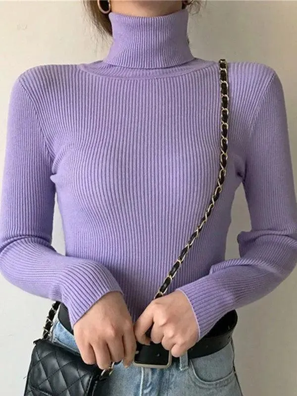 Soft Cashmere Feel Turtleneck Sweater