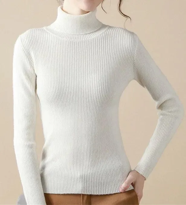 Soft Cashmere Feel Turtleneck Sweater
