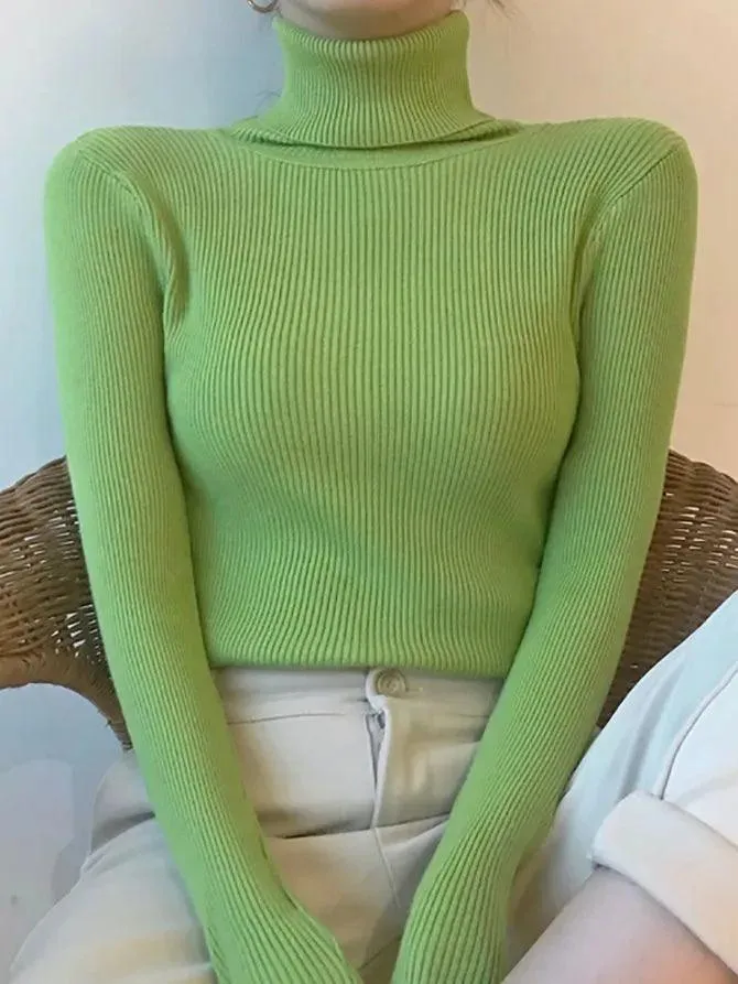 Soft Cashmere Feel Turtleneck Sweater
