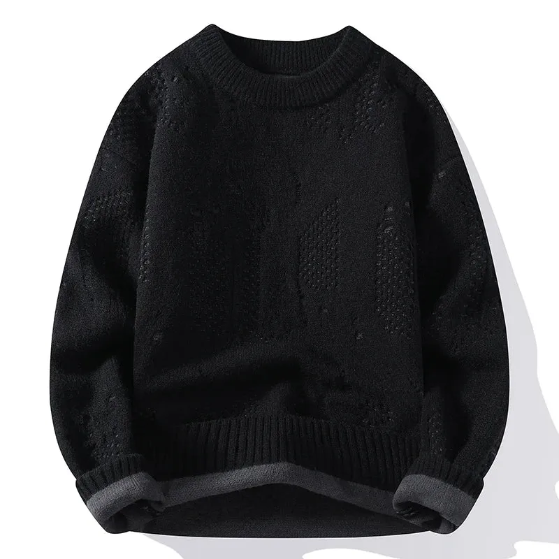 Soft Warm Ripped Pullover Wool Sweater