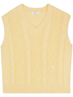 SRC cable-knit vest