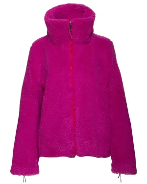 Strawberry Vegan Shearling Zip Tamika Jacket