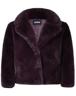 Tobacco Vegan Fur Milly Jacket