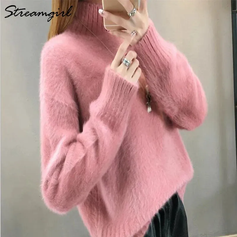 Turtleneck Fluffy and Soft Pull Over Sweaters