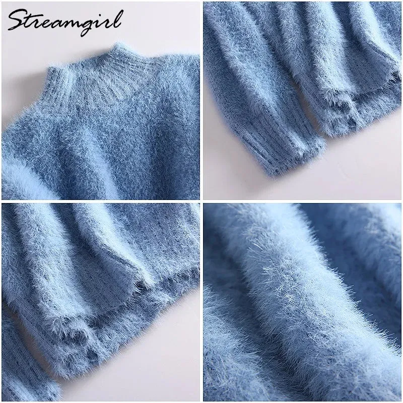 Turtleneck Fluffy and Soft Pull Over Sweaters