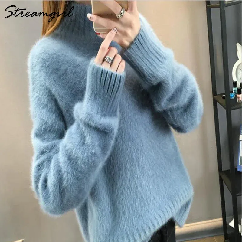 Turtleneck Fluffy and Soft Pull Over Sweaters