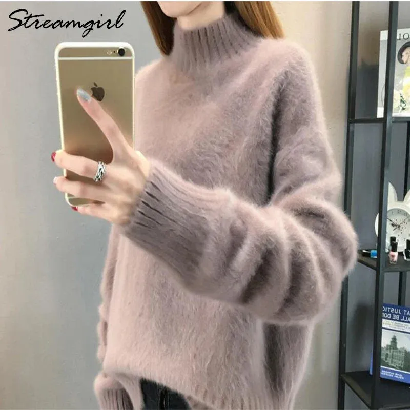 Turtleneck Fluffy and Soft Pull Over Sweaters