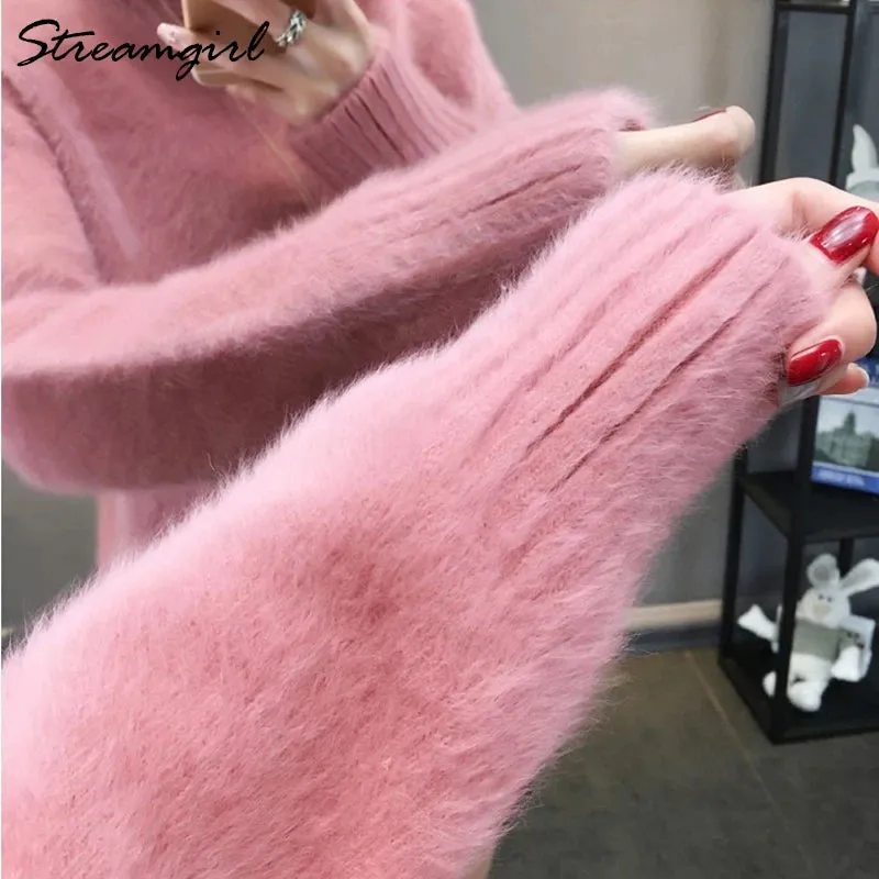 Turtleneck Fluffy and Soft Pull Over Sweaters