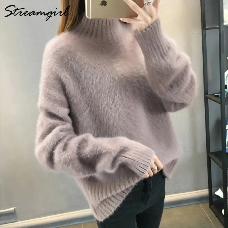 Turtleneck Fluffy and Soft Pull Over Sweaters