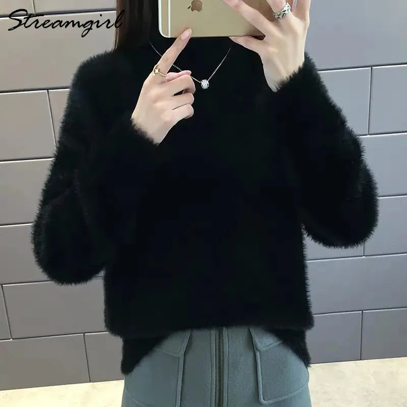 Turtleneck Fluffy and Soft Pull Over Sweaters