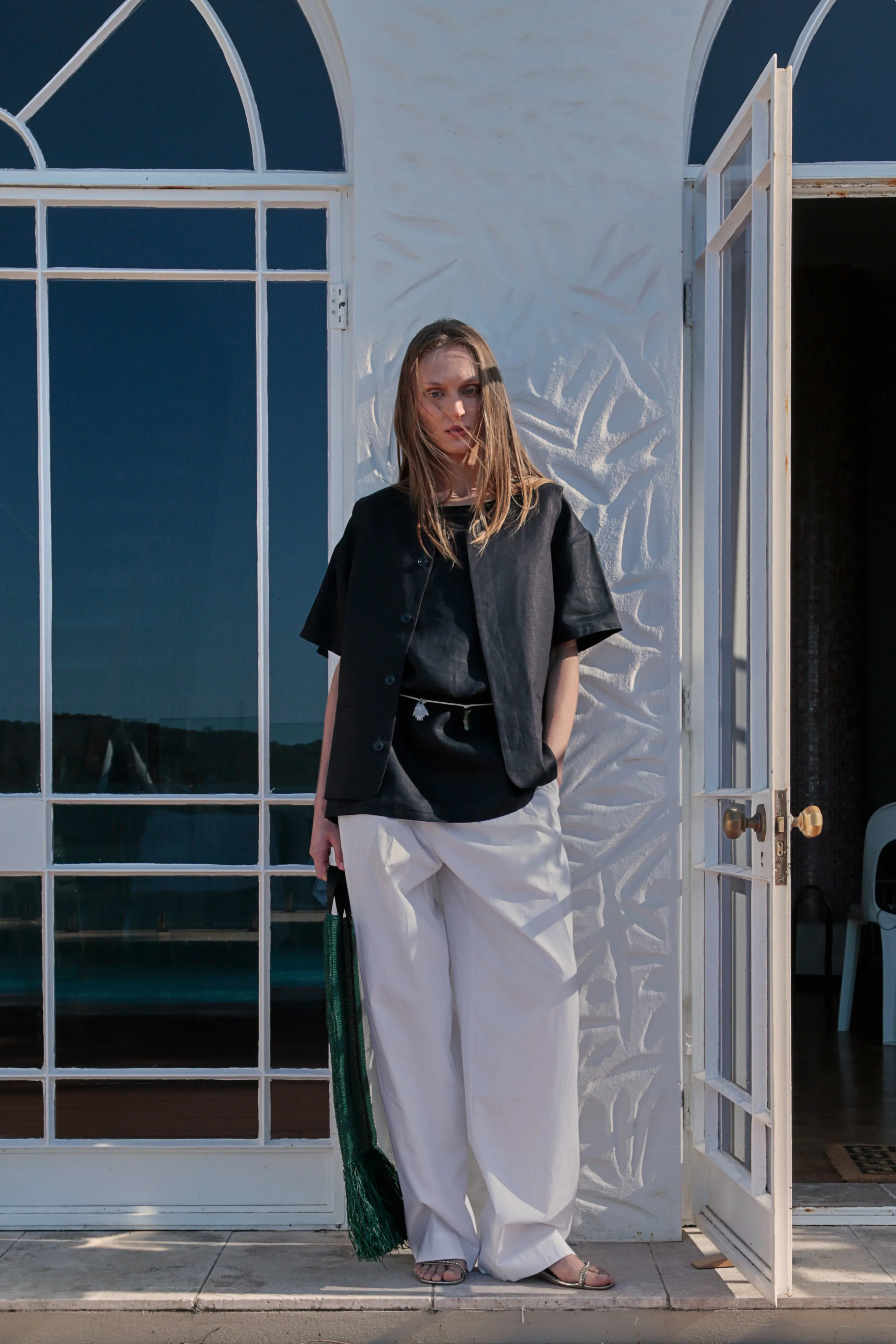 Vest II - Black Linen - UNISEX $410