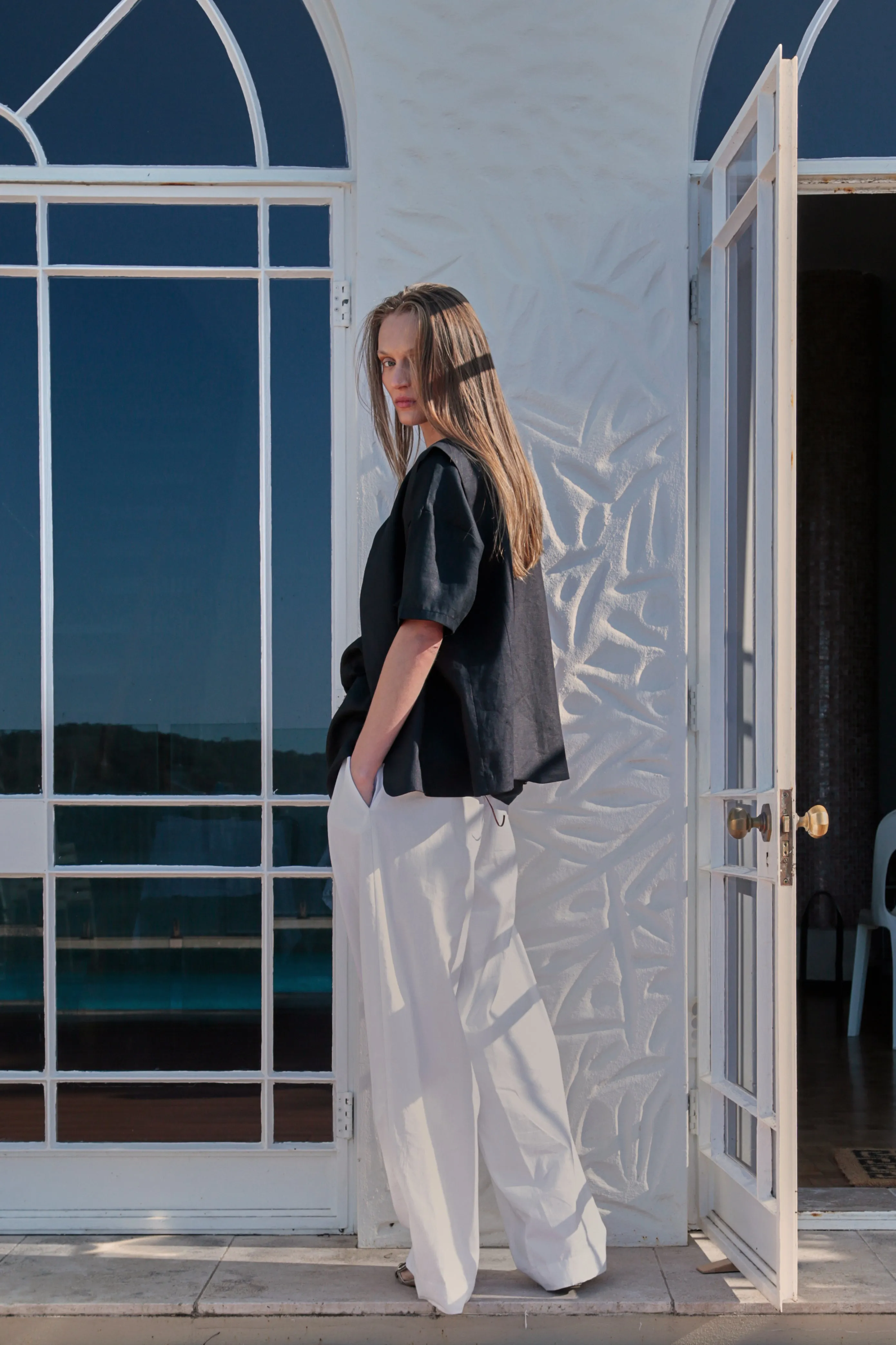 Vest II - Black Linen - UNISEX $410