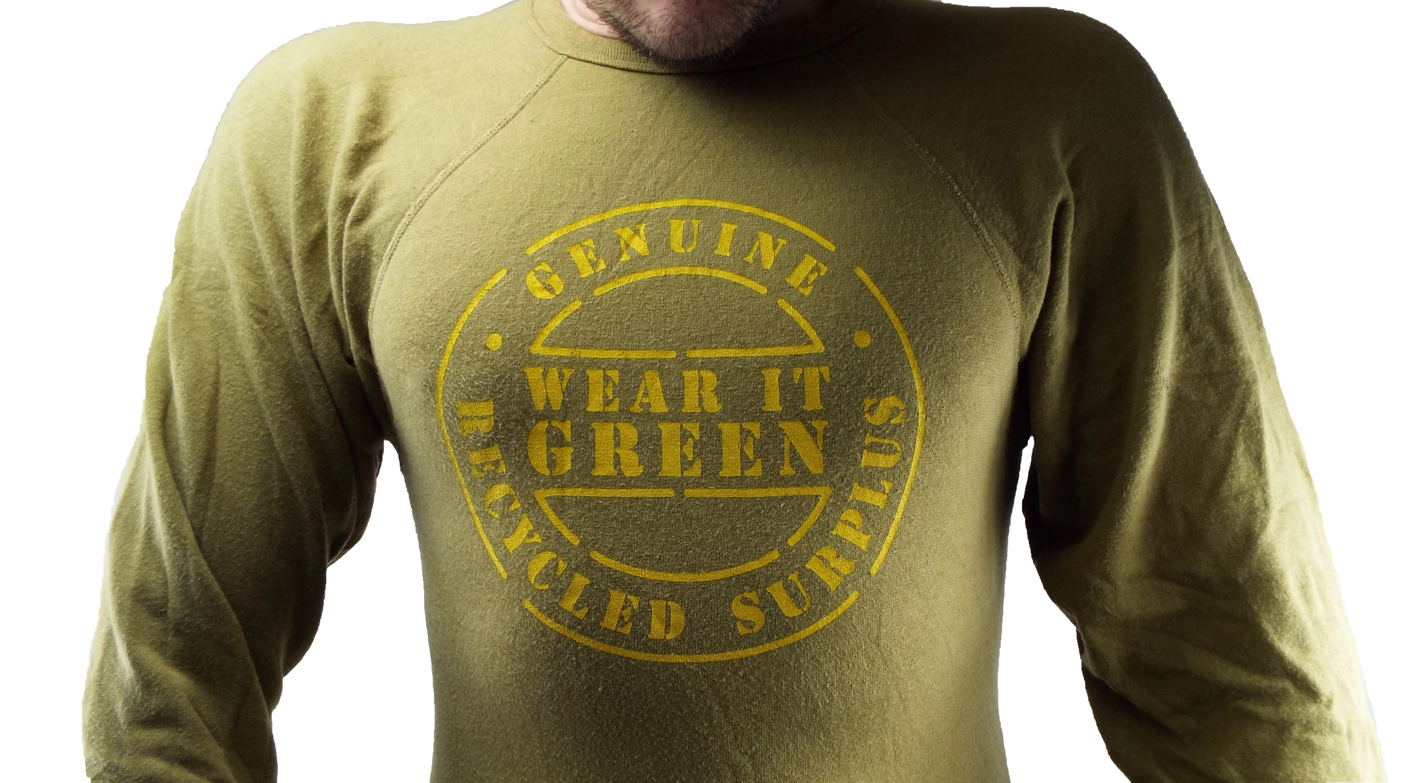 Wear It Green - Long-sleeve Thermal Crew-neck Top - Mustard - Grade 1