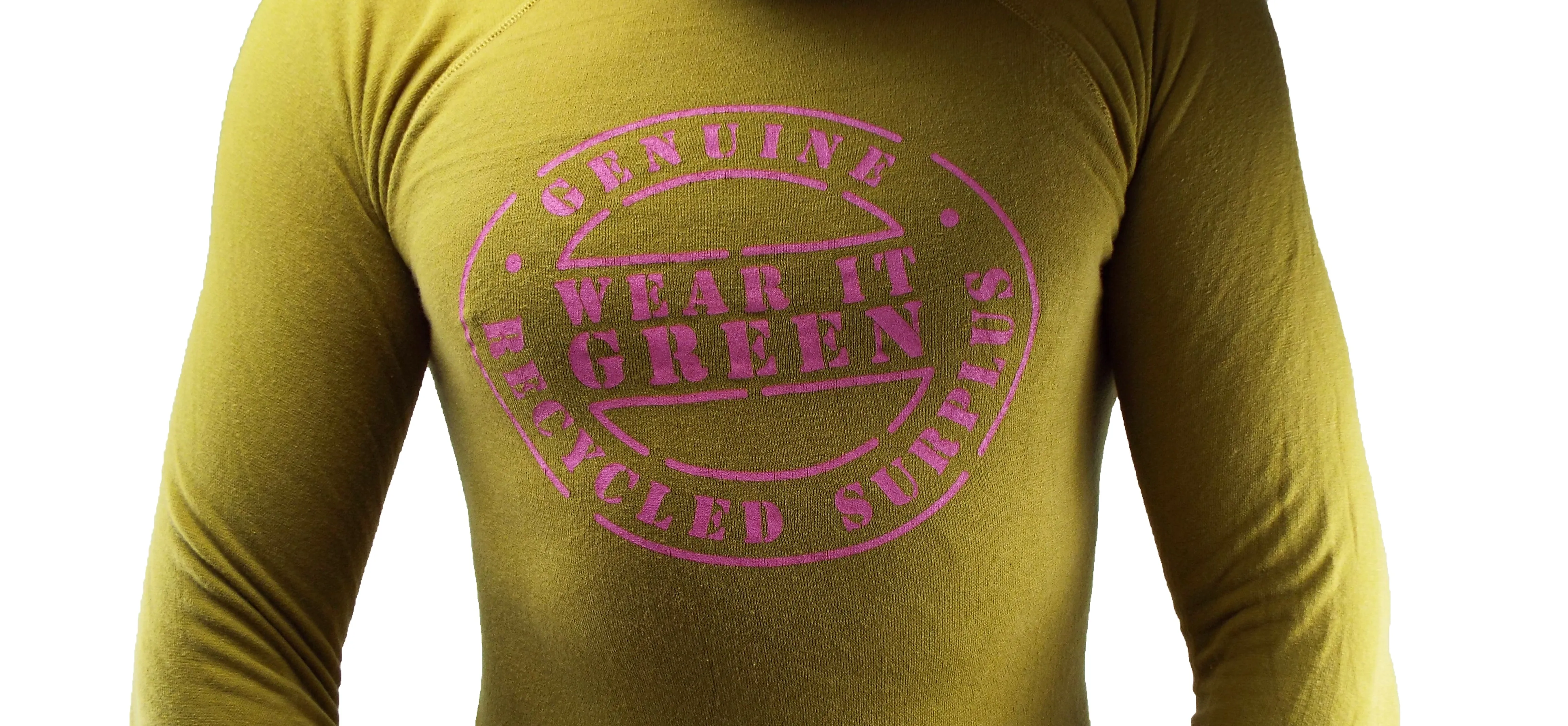 Wear It Green - Long-sleeve Thermal Crew-neck Top - Mustard - Grade 1