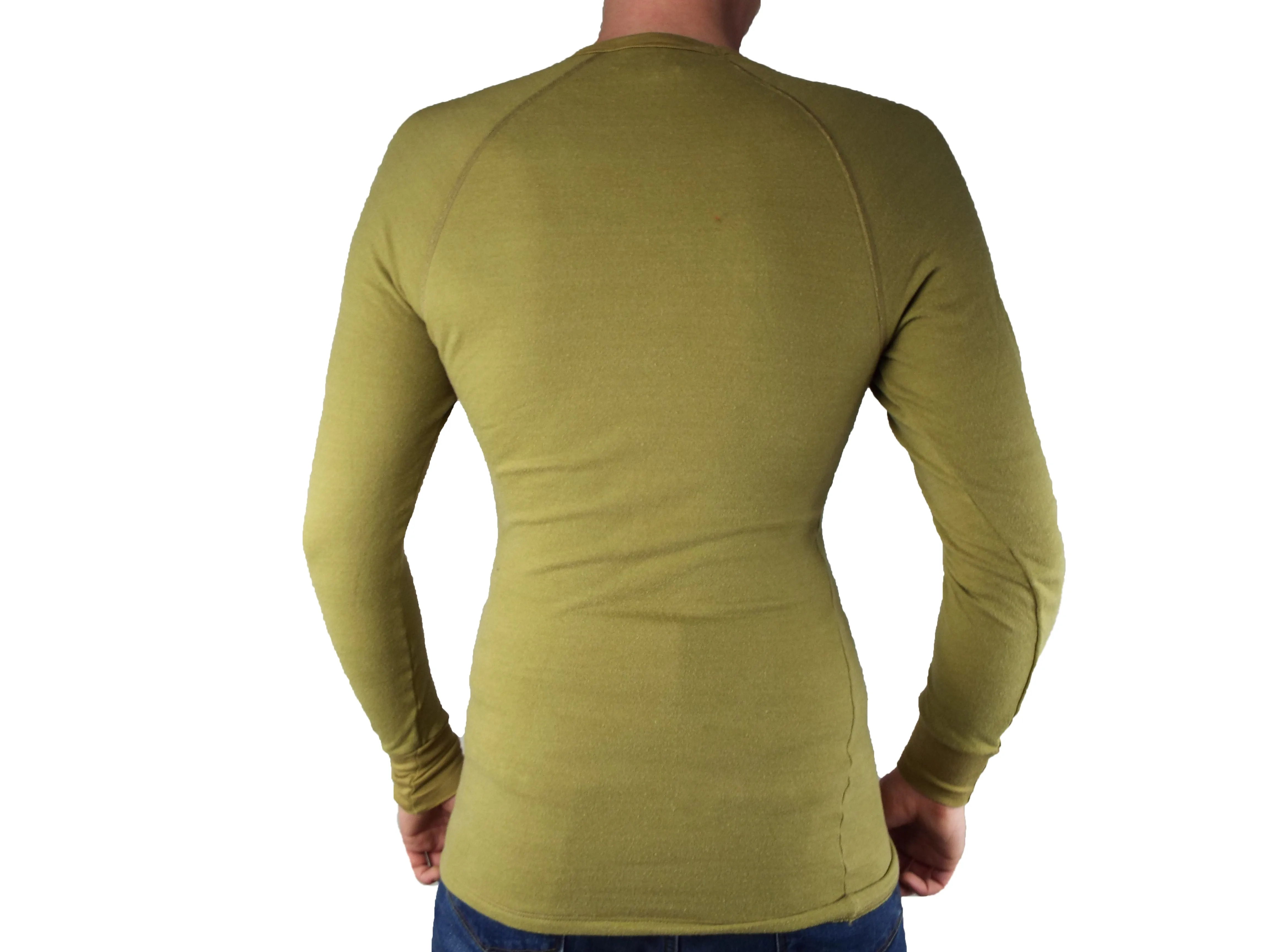 Wear It Green - Long-sleeve Thermal Crew-neck Top - Mustard - Grade 1