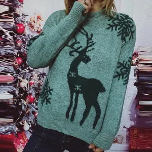 Wenkouban-Christmas Thanksgiving outfits_Warm Casual Pullover All Match Soft Knitted Christmas Sweater