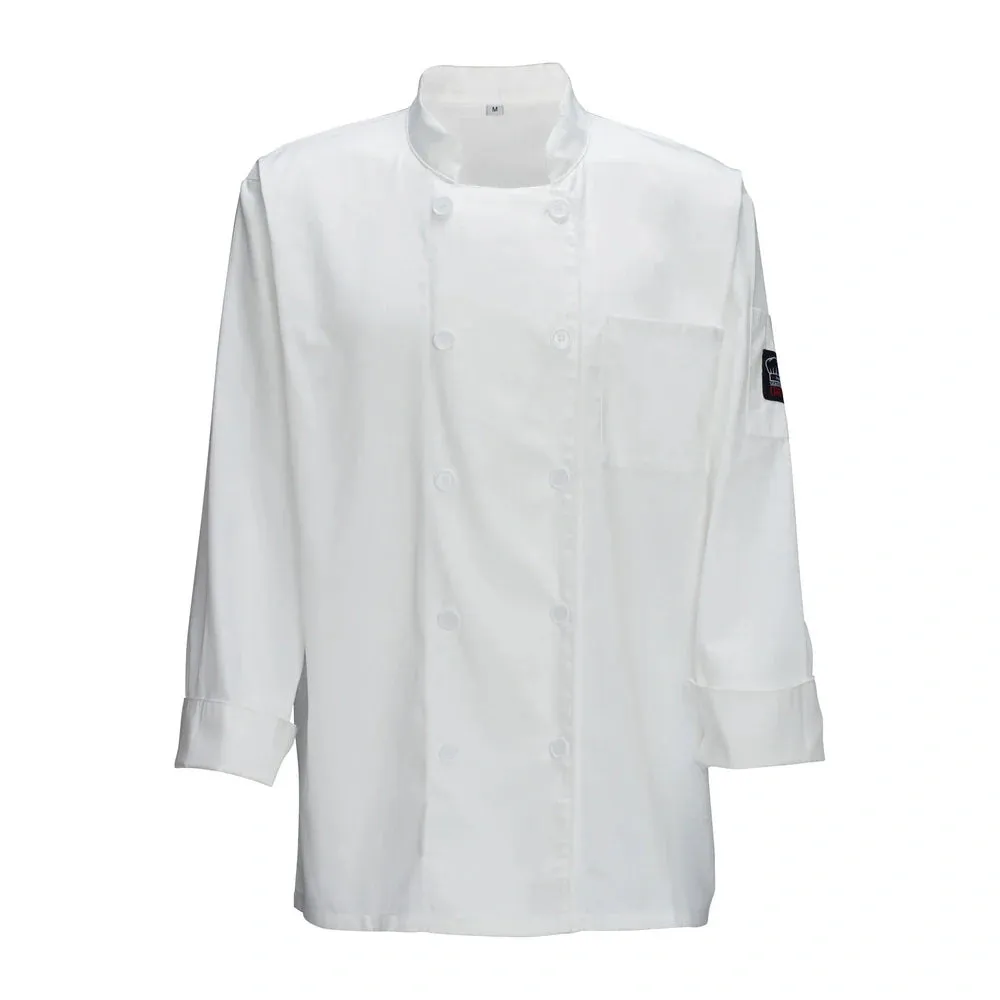 Winco UNF-5W3XL Relaxed Chef's Jacket, White, 3XL