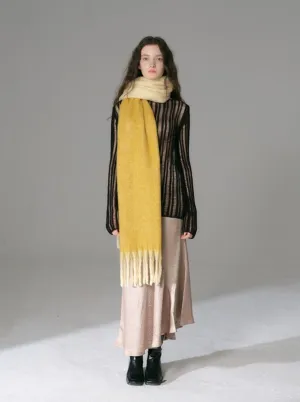 Yellow Double Side Oversized Winter Scarf